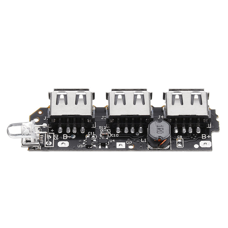 10pcs 5V 2.1A 3 USB Mobile Power Circuit Board  Boost Module For DIY Power Bank Lithium Battery