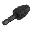 Drillpro 0.5-4mm Keyless Chuck 1/4 Inch Hex Shank Black Drill Chuck Adapter