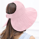 RD-503 Summer Women's Outdoor Sun Protection Folding Big Empty Top Beach Hat