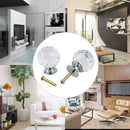 Crystal Door Knob 4pcs Transparent Glass Clear Cabinet Drawer Handle + scre B5Q3