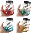 Fashion Graduated Color Glass Drinking Jar Cup Bottle 500ml