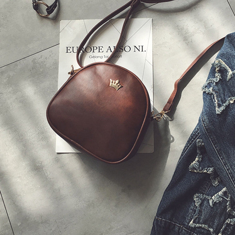 Fashion Women Messenger Bags PU Leather Shoulder Bag Mini Bag Crown Evening M5I2
