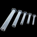 5 Pcs Clear Plastic Graduated Cylinder, 10, 25, 50, 100, 250ml, with 2 Plas