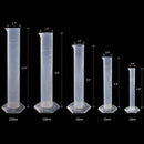 5 Pcs Clear Plastic Graduated Cylinder, 10, 25, 50, 100, 250ml, with 2 Plas