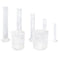 5 Pcs Clear Plastic Graduated Cylinder, 10, 25, 50, 100, 250ml, with 2 Plas