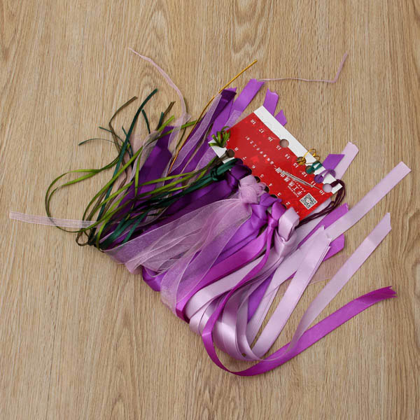 50x58cm 3D Silk Ribbon Purple Flower Cross Stitch Kit Embroidery DIY Handwork Home Decoration