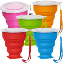 Pack Of 5 Silicone Foldable Drink Cups Set Of 5 Foldable Extendable Travel CC7Y3
