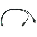 30CM 10 Pin Motherboard Female Header to 2 Port Dual USB 2.0 Male Adapter D