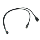 30CM 10 Pin Motherboard Female Header to 2 Port Dual USB 2.0 Male Adapter D