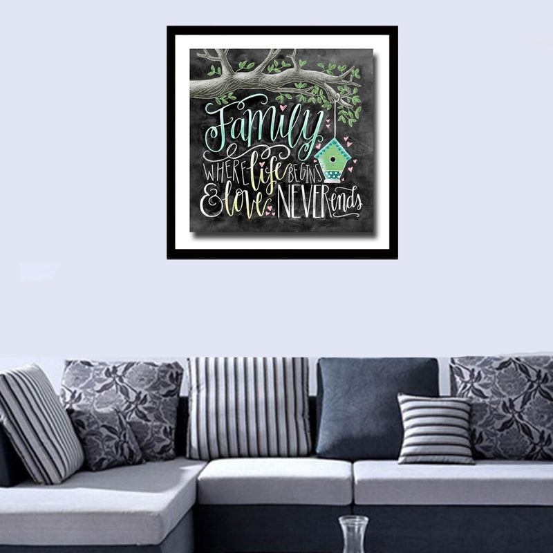 5D Diamond Painting Home Decorations Chalkboard Drawing Family Chalk Handwork