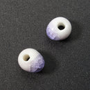 5Pcs 8mm Round Frozen Ceramic Loose Beads Handmade DIY Jewelry Making