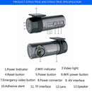 Mini WiFi Car DVR Camera Dashboard 360 degree HD 720P Video Recorder Auto F