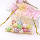100Pcs 9x12cm Sheer Drawstring Heart Organza Jewelry Pouches Wedding Party