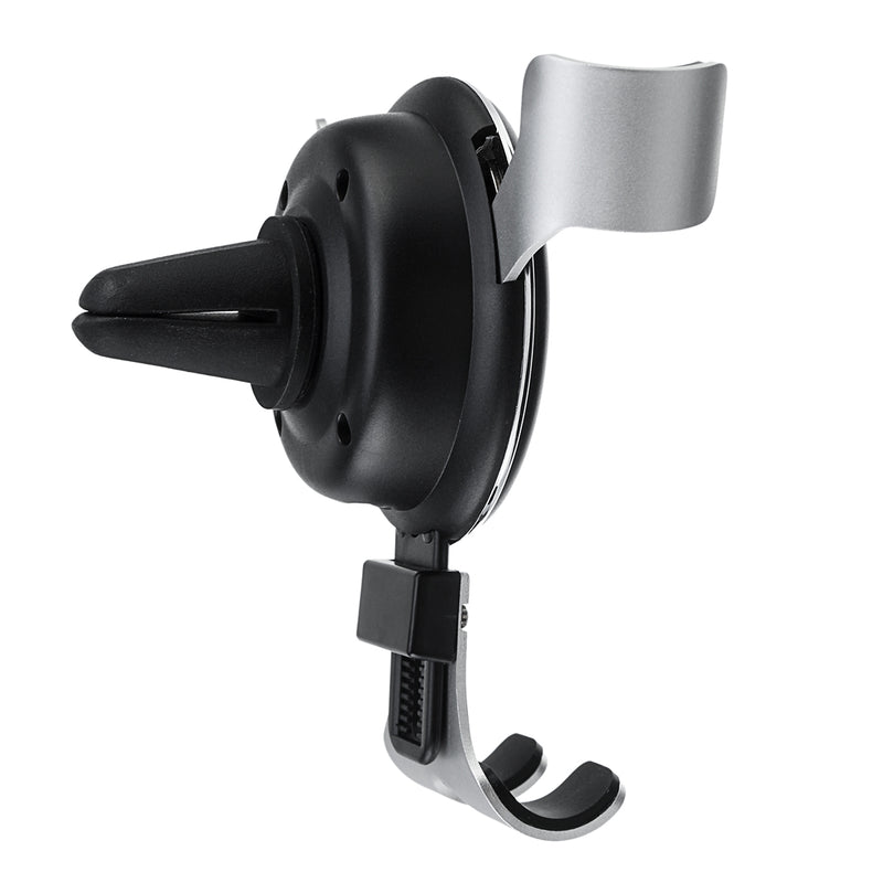 Double Coils 10w Qi Wireless Charger Gravity Linkage Automatic Lock Air Vent Car Phone Holder for 4.0-6.0 Inch Smart Phone