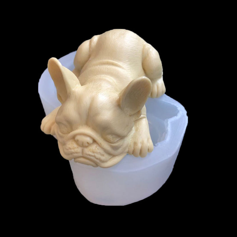Bull Dog Silicone Soap Mold Animal Chocolate Model Cake Mould Decor DIY Baking Tool