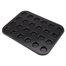 Mini Muffin Pan 24 Cup Nonstick Carbon Steel Cupcake Pan Baking Tray Black M4H9