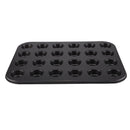 Mini Muffin Pan 24 Cup Nonstick Carbon Steel Cupcake Pan Baking Tray Black M4H9