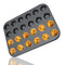 Mini Muffin Pan 24 Cup Nonstick Carbon Steel Cupcake Pan Baking Tray Black M4H9