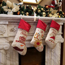 Lovely Christmas Stockings Set of 3 Santa, Snowman, Reindeer, Xmas Characte
