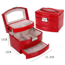 Automatic Leather Jewelry Box Three-layer Storage Box For Women Earring Rin R1G7