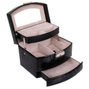 Automatic Leather Jewelry Box Three-layer Storage Box For Women Earring Rin R1G7