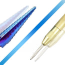 Drillpro 6Pcs HSS Nano Blue Coated Step Drill Bit With Center Punch Set Hole Cutter Drilling Tool