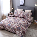 3 PCS Bedding Sets Botanic Flower Printing Quilt Cover Pillowcase For Full Size