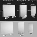 20 Pack Adhesive Hooks, Heavy Duty Wall Hooks Stainless Steel Waterproof Ho