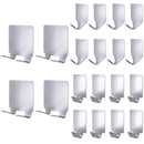 20 Pack Adhesive Hooks, Heavy Duty Wall Hooks Stainless Steel Waterproof Ho