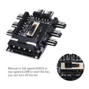 PC 1 to 8 4Pin Molex Cooler Cooling Fan Hub Splitter Cable PWM 3Pin Power S