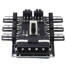 PC 1 to 8 4Pin Molex Cooler Cooling Fan Hub Splitter Cable PWM 3Pin Power S