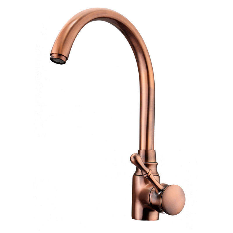 TAPCET Red Copper Antique Kitchen Basin Sink Faucet Hot&Cold Water Mixer Tap