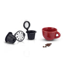 6 Pcs Reusable Refillable Refill Coffee Capsule Pod Filter Baskets Compatib
