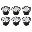 6 Pcs Reusable Refillable Refill Coffee Capsule Pod Filter Baskets Compatib