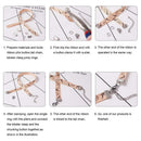 680 PCS 6 Size 4 Color Ribbon Ends Bracelet Bookmark Pinch Crimp Clamp End