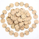 100 Pieces Round Wooden Discs with Holes Birthday Board Tags and 100 Pieces G1H9
