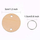 100 Pieces Round Wooden Discs with Holes Birthday Board Tags and 100 Pieces G1H9