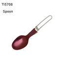 Keith Ti57 Series Titanium Tableware Ultralight Folding Outdoor Spoon Fork Cutter Cutlery