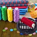 60 Assorted Color Polyester Sewing Thread Spools 250 Yards Each