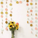 Round Banner Dot Wreath Banner Glitter Round Banner Hanging Ornament Garlan K3A2