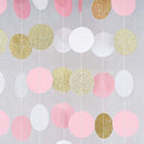Round Banner Dot Wreath Banner Glitter Round Banner Hanging Ornament Garlan K3A2