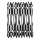 BROPPE 10+1 100mm PH2 S2 Alloy Steel Magnetic Double Head Electric Screwdriver Bit Set with B Type Magnetic Ring