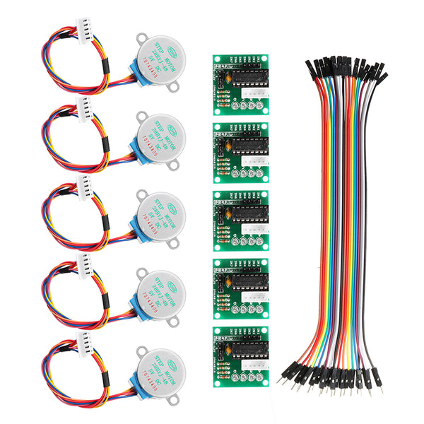 Geekcreit 5Pcs 5V Stepper Motor With ULN2003 Driver Board Dupont Cable