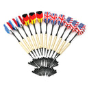 12Pcs 4 Kinds National Flag Tail Darts With 36 Extra Soft Tips Professional