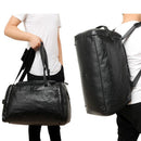 Unisex Leather Shoulder Bag Men Travel Business Bag Laptop Backpack Casual Handbag