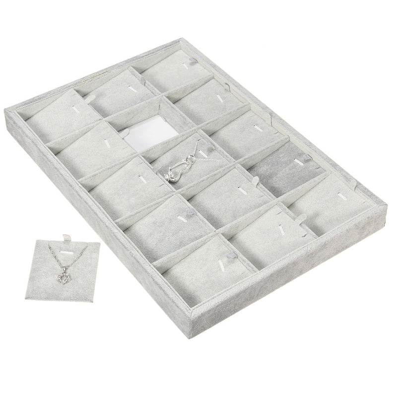 Velvet Necklace Pendant Chain Earrings Jewelry Display Rack Holder