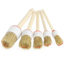 5Pcs/set Soft Car SUV Detailing Wheel Wood Handle Brushes for Cleaning Dash