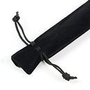 50 Pcs Black Velvet Pen Pouch Sleeve Holder Single Pen Bag Case Pencil Bag Q5S1