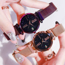 Fashion Star Magnetic Milanese Steel Band Women Quartz Watch