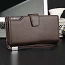 New Fashion Retro Casual Locomotive Multi-function Zipper Buckle Men's Phone Wallet Bag For All Smartphone Under 7 inch